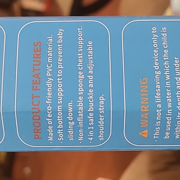 NIB Baby Swim Float, (L) ages 12-36 months, comes with pump and canopy - Picture 11 of 12